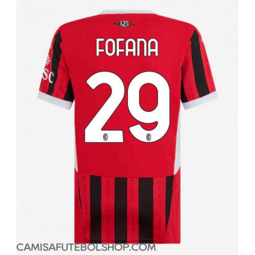 Camisa de time de futebol AC Milan Youssouf Fofana #29 Replicas 1º Equipamento Feminina 2024-25 Manga Curta